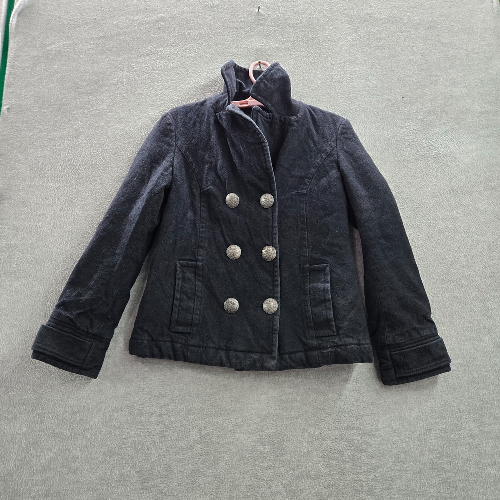 Fox Women's Charcoal Double-Breasted Pea Coat